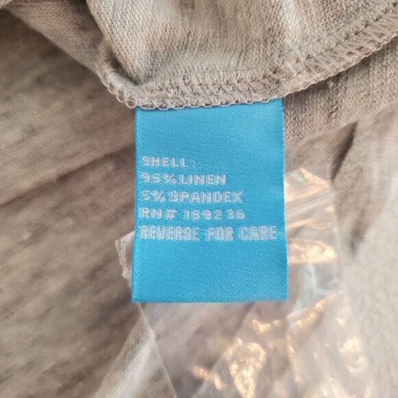 J. McLaughlin Womens Brynn Top Size S Grey Linen Button Front Pockets Beach NWT - Picture 5 of 10